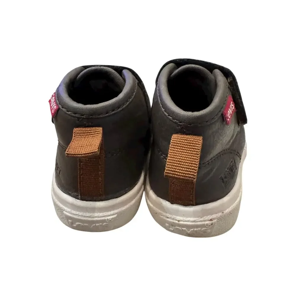 Levi’s Toddler Brown Hook & Loop High Top Sneakers US 5 EU 20